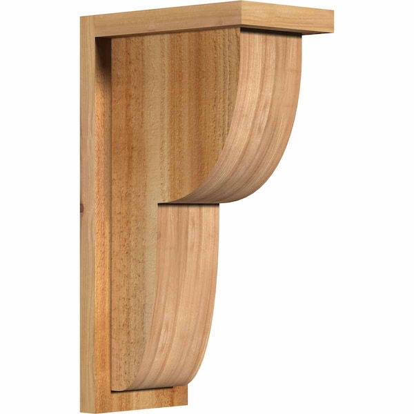 Ekena Millwork Crestline Rough Sawn Corbel w/Backplate, Western Red Cedar, 6"W x 10"D x 18"H COR06X10X18CRE01RWR - main